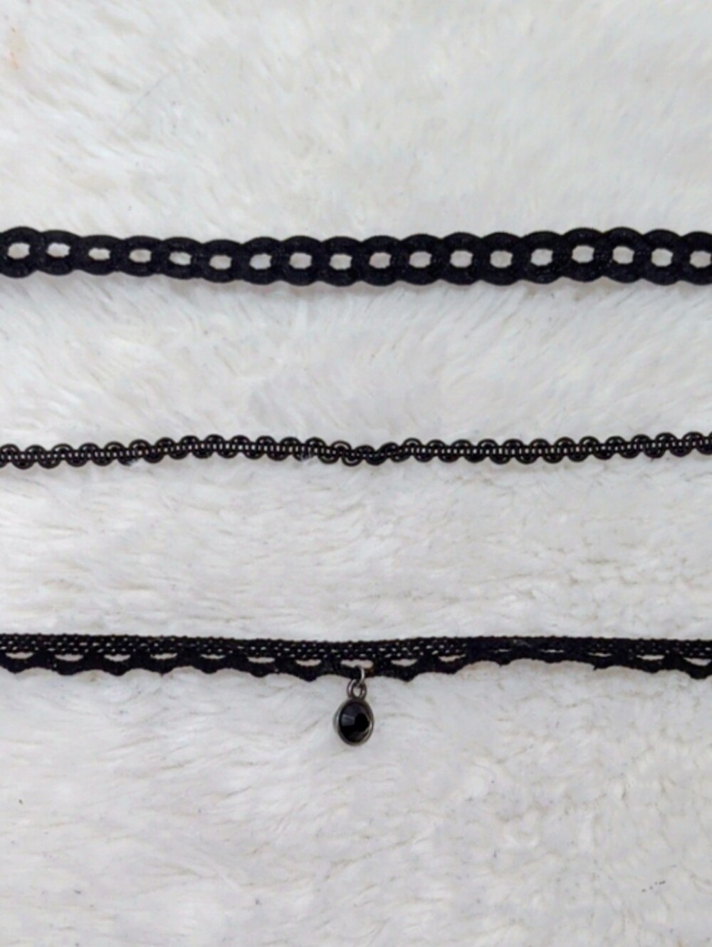 🖤 3 Black Choker Necklace Set 🖤